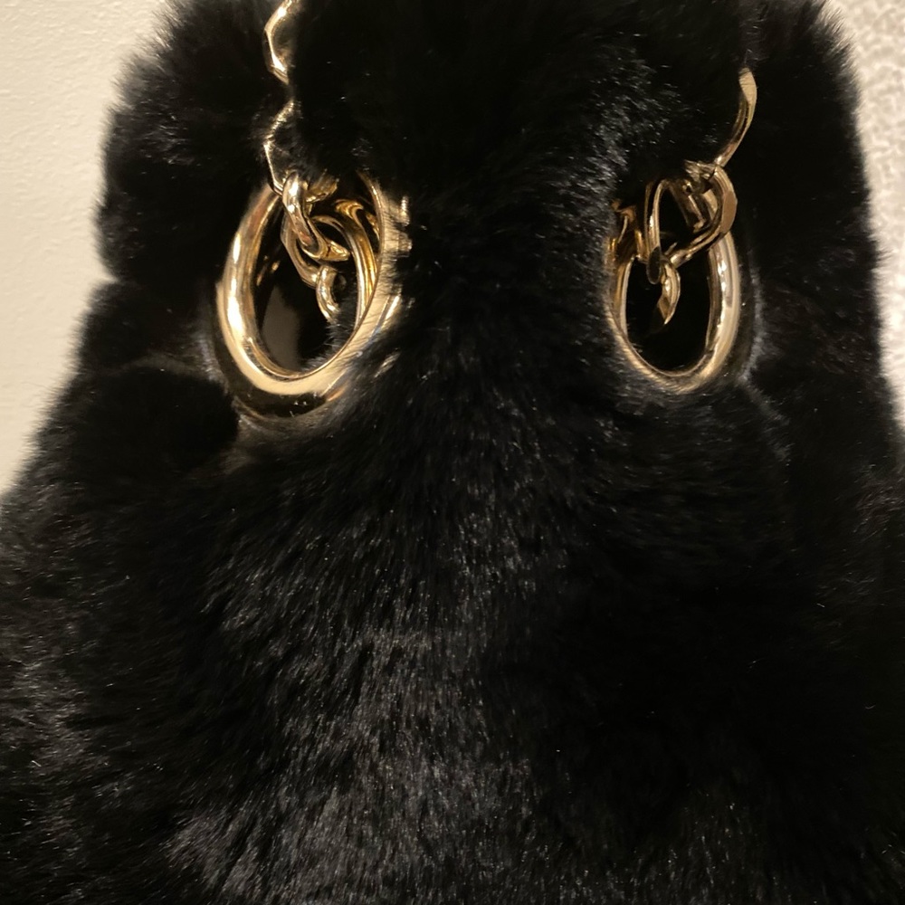 Yves Salomon black fur bucket bag SSENSE exclusive - Picture 5 of 5